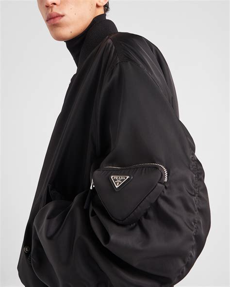 prada bomber jacket womens|Prada nylon bomber.